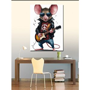 Kanvas Tablo Rockçı Fare 70x100 cm