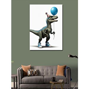 Kanvas Tablo Balonlu Dinozor 50x70 cm
