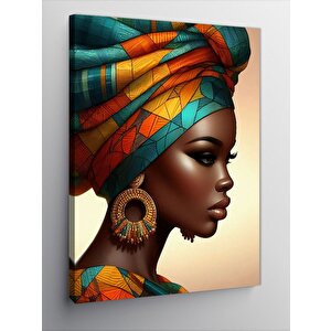 Kanvas Tablo Afrika Temalı Kadın 100x140 cm