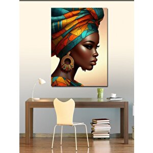 Kanvas Tablo Afrika Temalı Kadın 100x140 cm