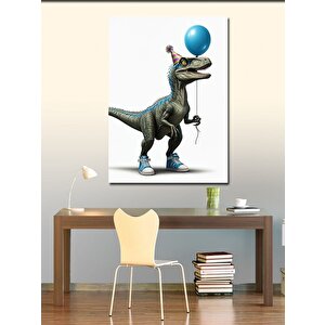 Kanvas Tablo Balonlu Dinozor 70x100 cm