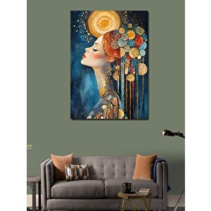 Kanvas Tablo Altın Kadın 100x140 cm