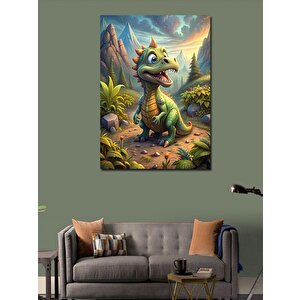 Kanvas Tablo Sevimli Dinazor 50x70 cm