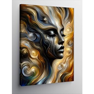 Kanvas Tablo Dalgalı Kadın 50x70 cm