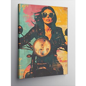 Kanvas Tablo Rockstar Kadın 50x70 cm