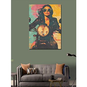 Kanvas Tablo Rockstar Kadın 50x70 cm