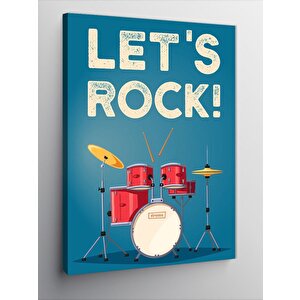 Kanvas Tablo Let's Rock! (davul) 50x70 cm