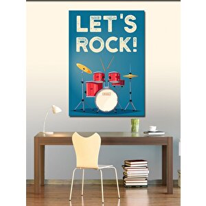 Kanvas Tablo Let's Rock! (davul) 50x70 cm