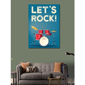 Kanvas Tablo Let's Rock! (davul) 70x100 cm