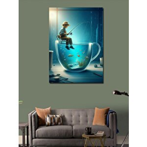 Kanvas Tablo Fincanda Balıkçı Çocuk 70x100 cm