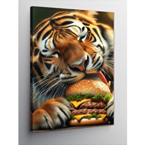 Kanvas Tablo Hamburger Kaplan 100x140 cm