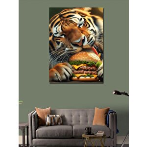Kanvas Tablo Hamburger Kaplan 100x140 cm