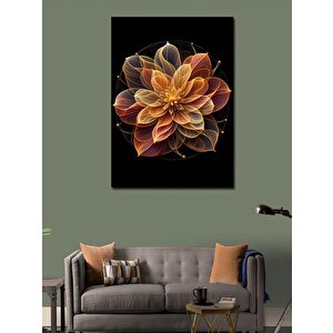 Kanvas Tablo Turuncu Sukulent Çiçeği 50x70 cm