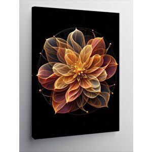 Kanvas Tablo Turuncu Sukulent Çiçeği 100x140 cm