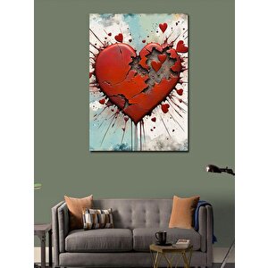 Kanvas Tablo Kırık Kalp 70x100 cm