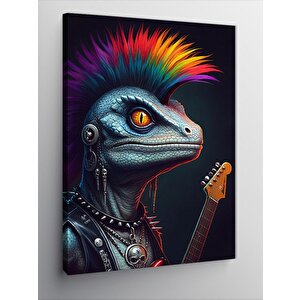 Kanvas Tablo Rockçı Kertenkele 50x70 cm