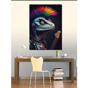 Kanvas Tablo Rockçı Kertenkele 70x100 cm