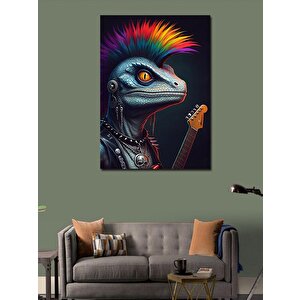 Kanvas Tablo Rockçı Kertenkele 70x100 cm