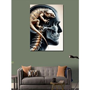 Kanvas Tablo Kertenkele Beyin 70x100 cm