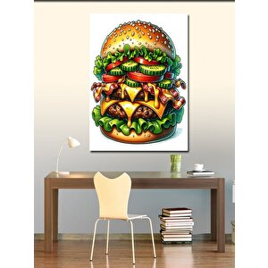 Kanvas Tablo Dev Hamburger 50x70 cm