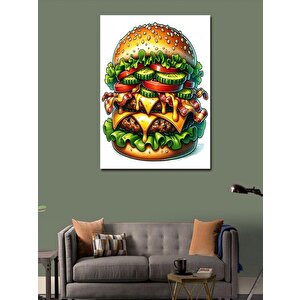 Kanvas Tablo Dev Hamburger 50x70 cm