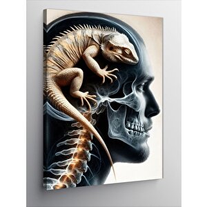 Kanvas Tablo Kertenkele Beyin 100x140 cm