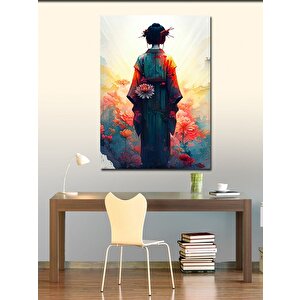 Kanvas Tablo Kimonolu Kadın 50x70 cm