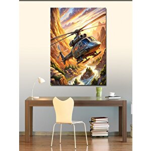 Kanvas Tablo Dağda Helikopter 50x70 cm