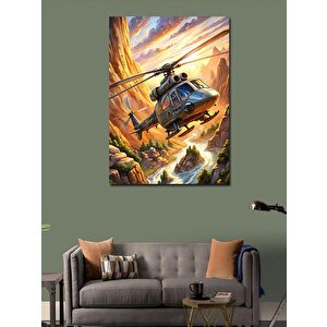 Kanvas Tablo Dağda Helikopter 50x70 cm