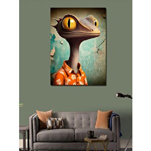 Kanvas Tablo Kertenkele Portresi 100x140 cm