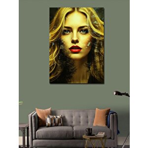 Kanvas Tablo Sarı Saçlı Kadın 100x140 cm