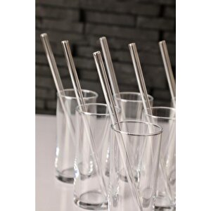 Şeffaf 6 Lı Eğimli Cam Pipet
