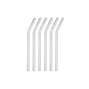 6 Adet Şeffaf Cam Pipet Eğimli