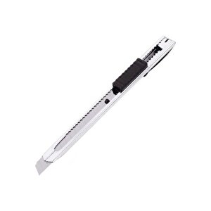 Ince Metal Gövdeli Maket Bıçağı / Falçata Küçük Boy - Cep Tipi Mini İnce Maket Bıçağı 9mm
