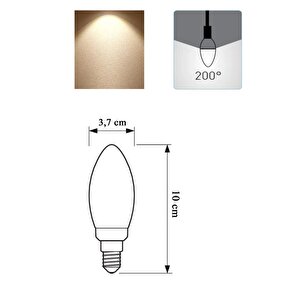 4,9w (40w) Led Mum Ampul Sarı 2700k - E14 Duy