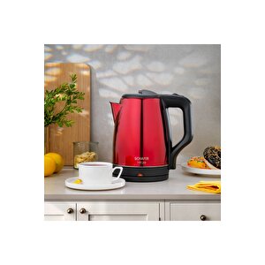 Schafer Hitze Paslanmaz Çelik Su Isıtıcı (kettle)-kırmızı