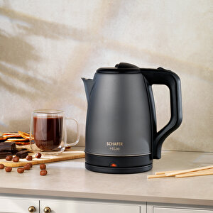 Hitze Paslanmaz Çelik Su Isıtıcı (kettle)-antrasit