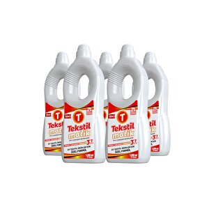 Ev Tekstili 3'ü 1 Arada Sıvı Çamaşır Deterjanı 5 Adet 1200 Ml