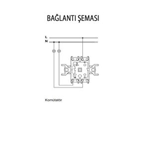 Schneider Asfora Beyaz Komütatör - İkili Anahtar Çerçeveli