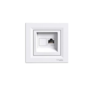 Schneider Asfora Beyaz 1*rj45 Data Priz - Çerçeveli