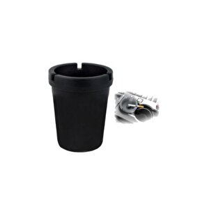 Mini Kokusuz Sert Plastik Oto Araba Küllük Siyah