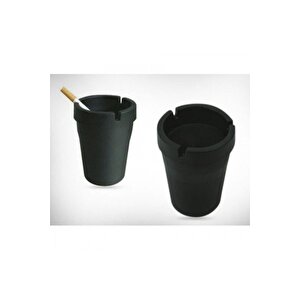 Mini Kokusuz Sert Plastik Oto Araba Küllük Siyah