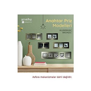Arvehu Asfora Uyumlu Tekli Çerceve Alüminyum Bronz