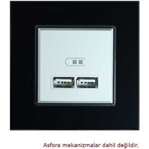 Arvehu Asfora Uyumlu Tekli Çerceve Mat Siyah