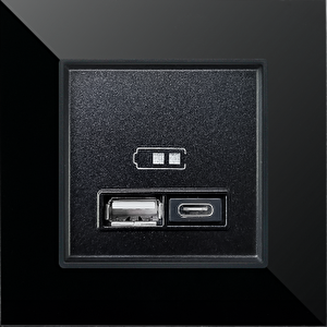 Arvehu Asfora Uyumlu Tekli Çerceve Mat Siyah