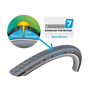 Schwalbe Marathon Plus 24x1.00 5mm Zırhlı Tekerlekli Sandalye Lastik Seti