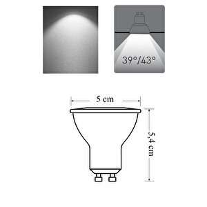 4w (50w) Led Spot Ampul Beyaz 6500k - 10 Adet Avize Çanak Lamba