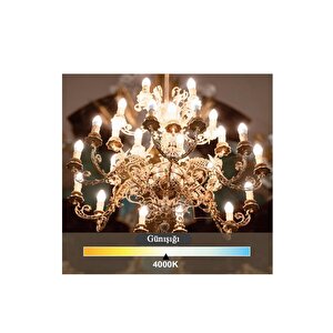 Panasonic 6,5w (50w) Led Mum Ampul Gün Işığı 4000k - E14 6 Adet Avize Lambası
