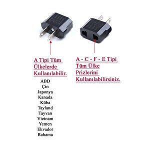 Amerikan - Türk Priz Çevirici Adaptör