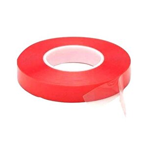 Kırmızı Polyester Çift Taraflı Bant 12mmx50mt Çift Taraflı Polyester Bant